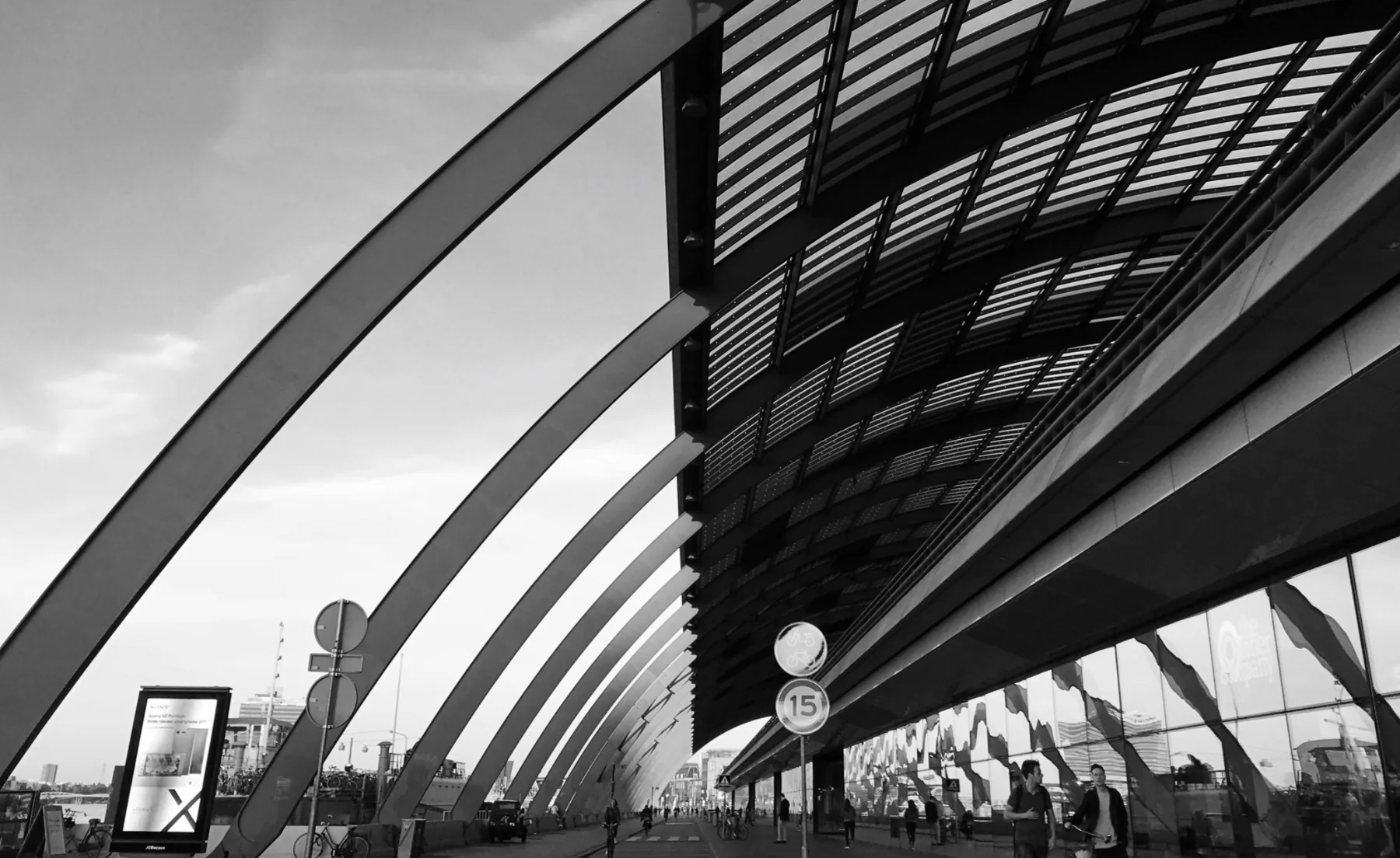 Black and white architectural photograph